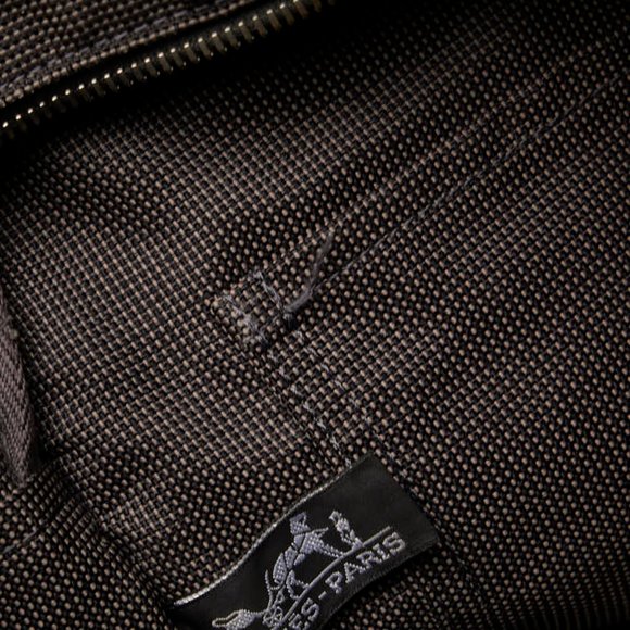 💝HERMES YALE LINE MM Rucksack Backpack Gray Black Canvas PADLOCK & KEY🍀 - Picture 7 of 13